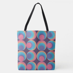 Bolso De Tela Baldosas de Órbita Cósmica Retro