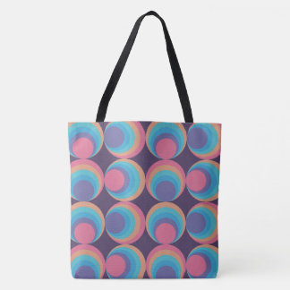 Bolso De Tela Baldosas de Órbita Cósmica Retro