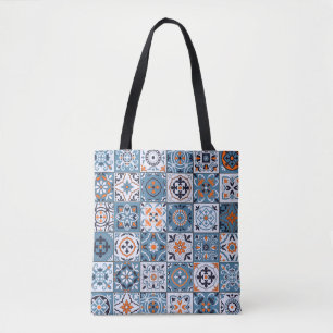 Bolso De Tela Baldosas marroquíes: Elegancia vintage sin foco