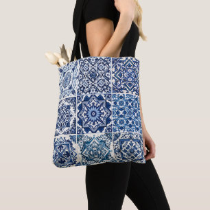 Bolso De Tela Baldosas mediterráneas, portuguesas, azulejo, mall