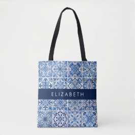 Bolso De Tela Baldosas mediterráneas, portuguesas, azulejo, tu n