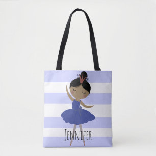 Bolso De Tela Balerina asiática con banda azul