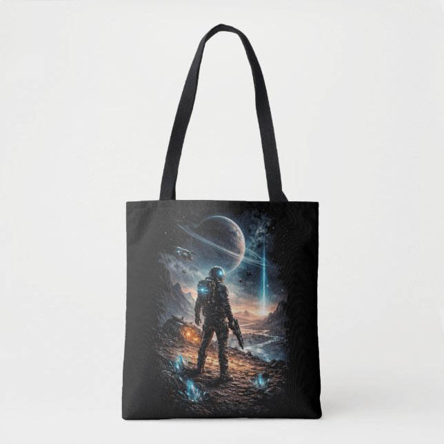 Bolso De Tela Baliza en el mundo distante (Anverso)