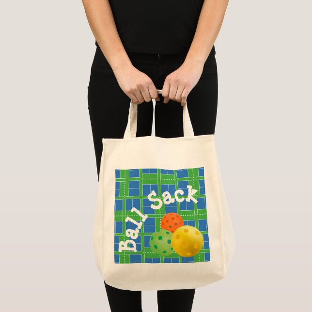 Bolso De Tela Ball Sack for Pickleball - Blue Green Naranja (Anverso (producto))