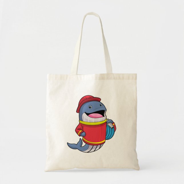 Bolso De Tela Ballena como bombero con manguera (Frente)