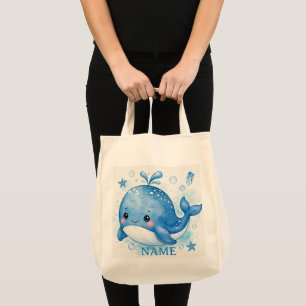 BOLSO DE TELA BALLENA KAWAII MONA