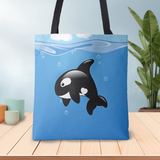 Bolso De Tela Ballena orca en el océano (Subido por el creador)