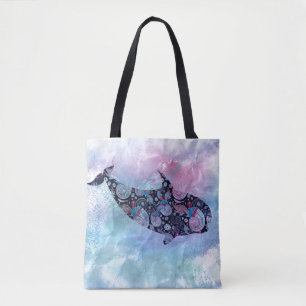 Bolso De Tela Ballena ornamental de la silueta
