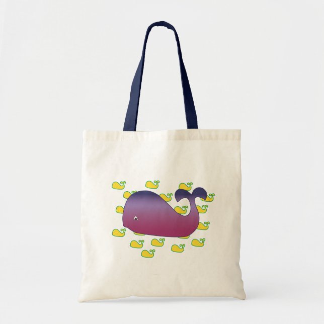 Bolso De Tela Ballena púrpura (Frente)