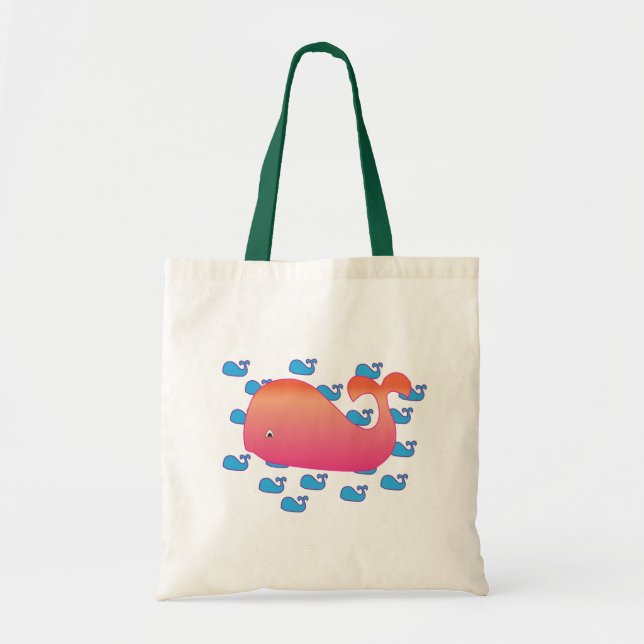 Bolso De Tela Ballena rosada (Frente)