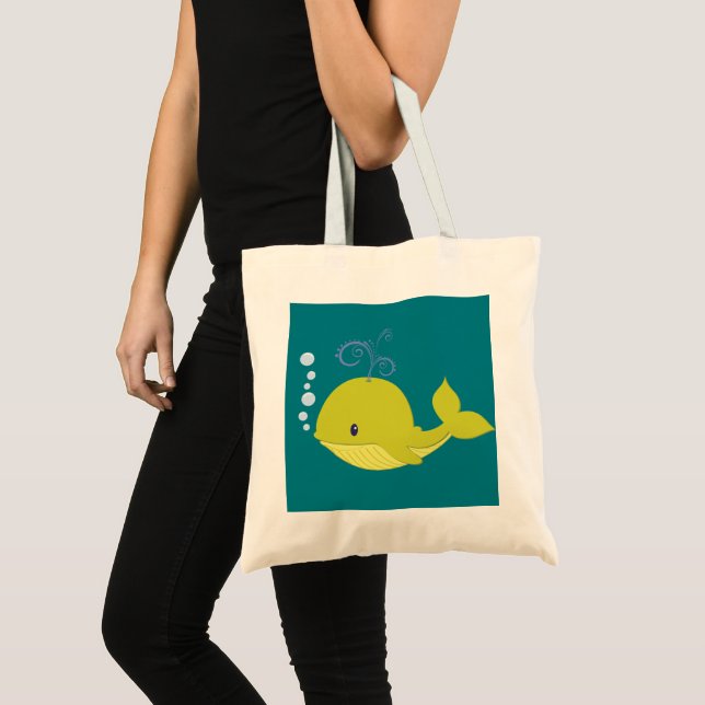 Bolso De Tela Ballena verde bebé (Anverso (producto))