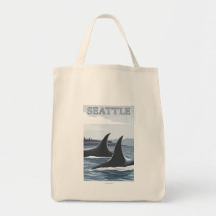Bolso De Tela Ballenas #1 - Seattle, Washington de la orca