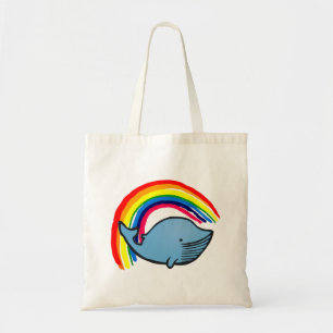 Bolso De Tela ballenas, animales, personalizados, arco iris