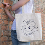 Bolso De Tela Ballenas bailables<br><div class="desc">Dos ballenas mágicas bailando sobre un hermoso fondo de estrellas y una luna.</div>