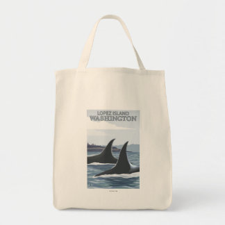 Bolso De Tela Ballenas Orca #1 - López, Washington