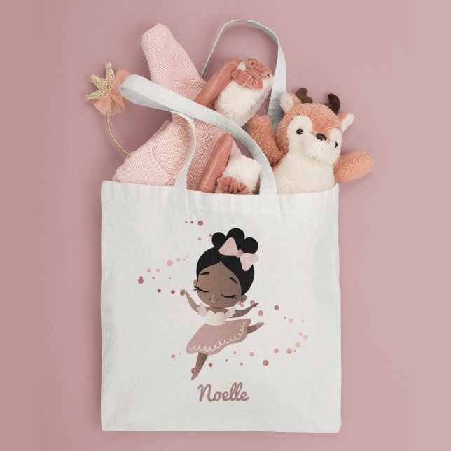 Bolso De Tela Ballerina afroamericana con barba, oro Rosa (Subido por el creador)