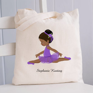 Bolso De Tela Ballerina afroamericana personalizada