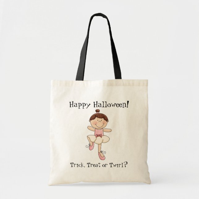 Bolso De Tela Ballerina Chica-Halloween Goody Bag (Frente)