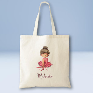 Bolso De Tela Ballerina con vestido rosa personalizado