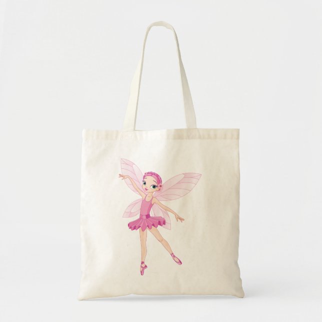 Bolso De Tela Ballerina Rosa Elegante Para Los Amantes Del Baile (Frente)