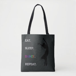 Bolso De Tela Ballerina Silhouette Dance Cita Black