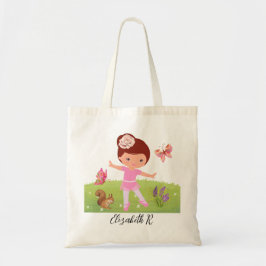 Bolso De Tela Ballerina Woodland Friends Squirrel mariposa