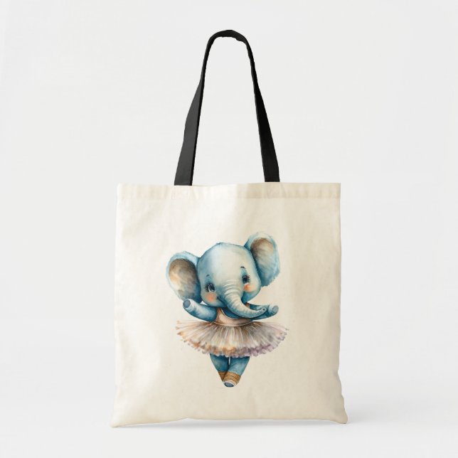 Bolso De Tela Ballet bailarín de elefante lindo (Frente)