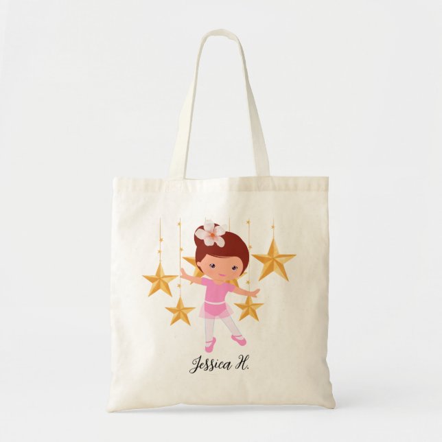 Bolso De Tela Ballet Ballerina Star tutu chica (Frente)