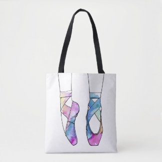 Bolso De Tela Ballet Ballerina Watercolor