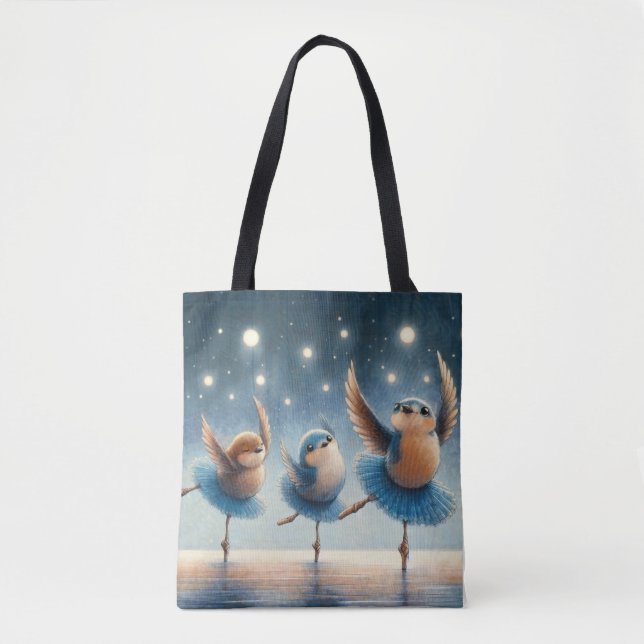 Bolso De Tela Ballet Birds (Anverso)