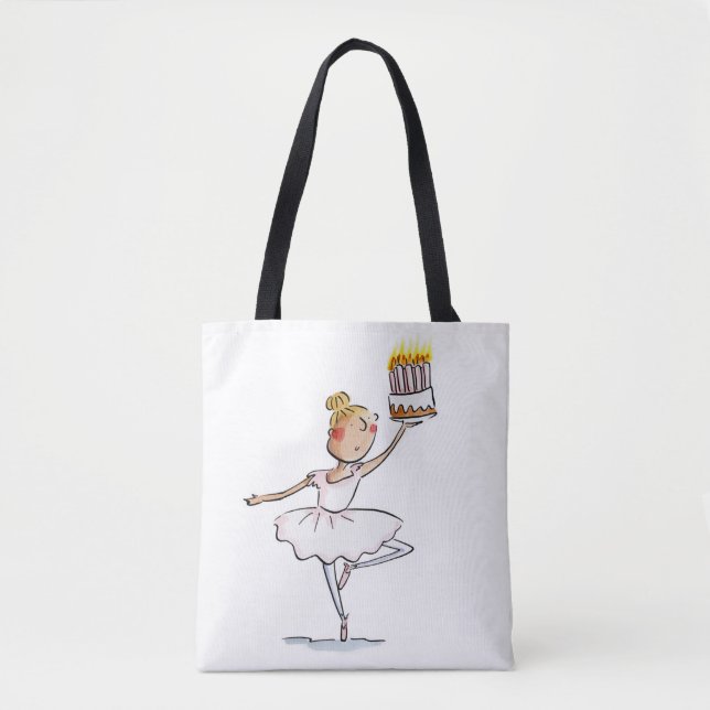 Bolso De Tela Ballet Cumpleaños (Anverso)