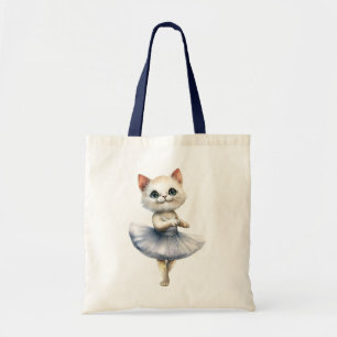 Bolso De Tela Ballet de baile de gatito blanco