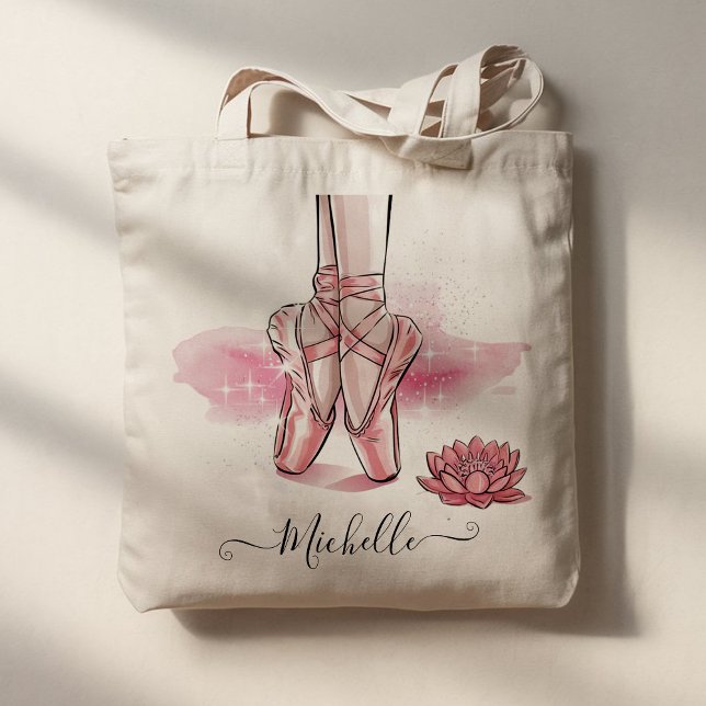 Bolso De Tela Ballet de nombre personalizado Ballerina Shoes Dan (Subido por el creador)