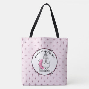 Bolso De Tela Ballet divertido Ballerina Princesa Poodle Perro (