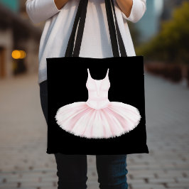 Bolso De Tela Ballet minimalista Tutu rosa y negro