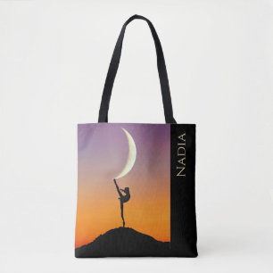 Bolso De Tela Ballet Moon Dance Nombre personalizado
