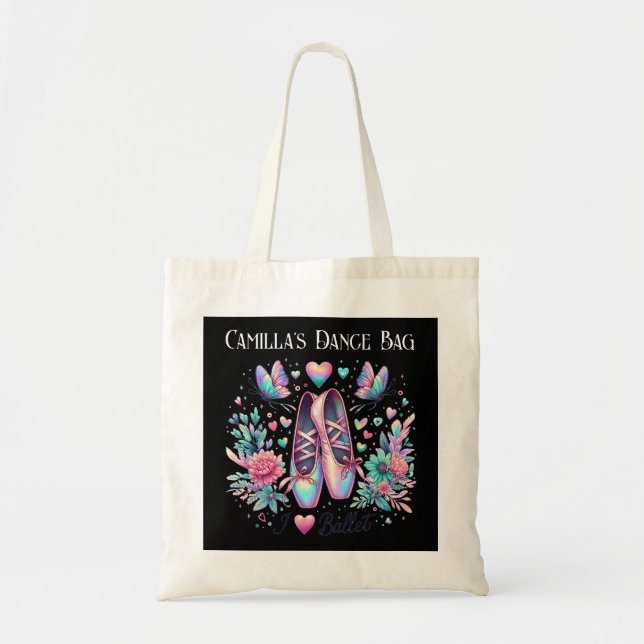 Bolso De Tela Ballet Personalizado Zapatos Dance Tote Bag (Frente)