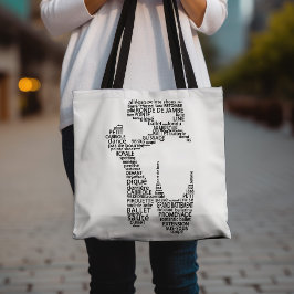 Bolso De Tela Ballet Pointe Shopography Typography Black and Whi