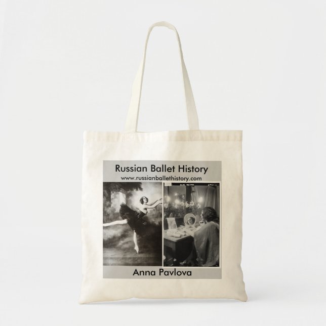 Bolso De Tela Ballets Russes Ana Pavlova (Frente)