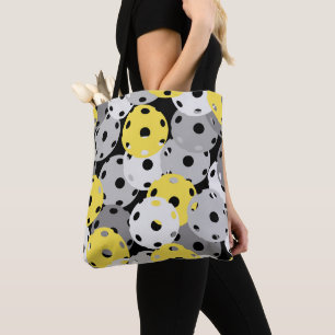 Bolso De Tela 💛 Baloncesto - amarillo, gris sobre negro, colore