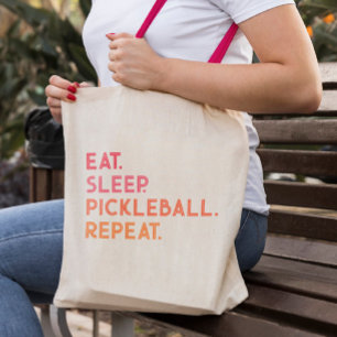 Bolso De Tela Baloncesto: Comer Sleep Pickleball Repetir la Bols