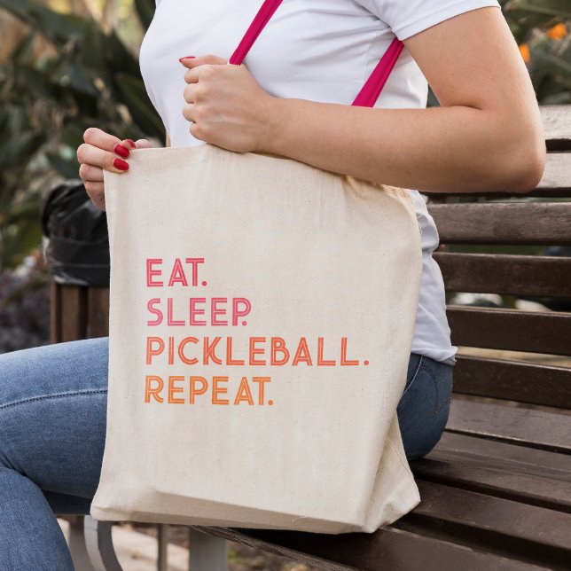 Bolso De Tela Baloncesto: Comer Sleep Pickleball Repetir la Bols (Subido por el creador)