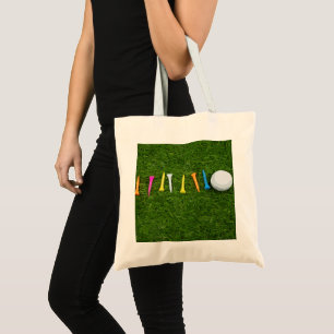 Bolso De Tela Baloncesto de golf con teñido de césped verde