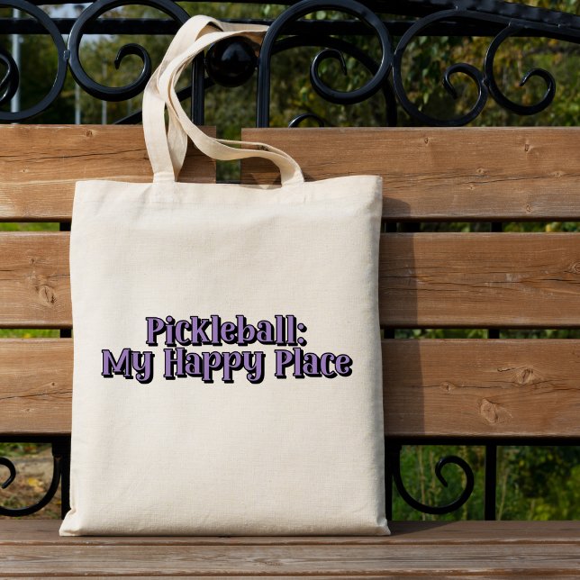Bolso De Tela Baloncesto: My Happy Place Retro Text (Subido por el creador)