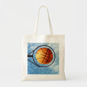 Bolso De Tela Baloncesto naranja Sobre El Anillo,