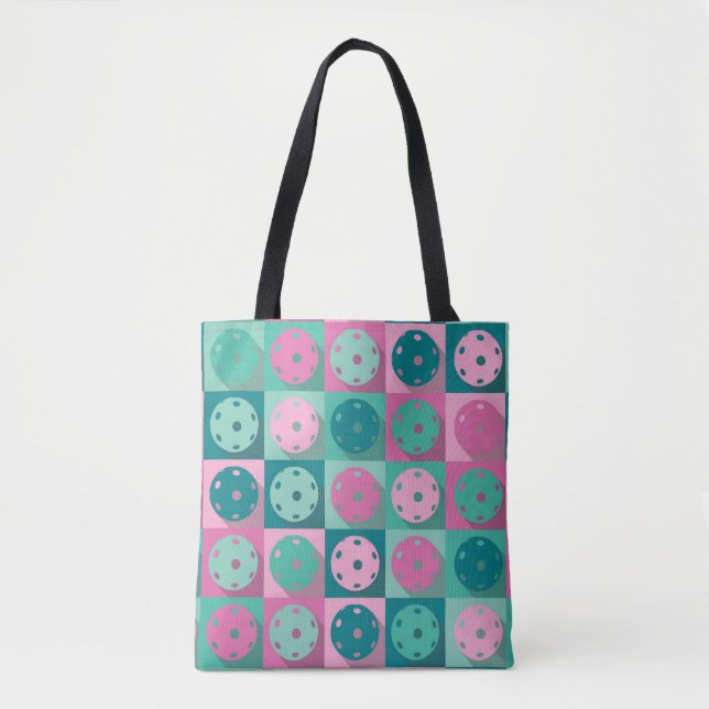 Bolso De Tela Baloncesto - pelotas minúsculos y rosadas (Anverso)