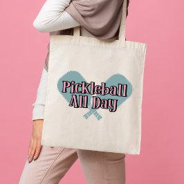 Bolso De Tela "Baloncesto todo el día" en un remo de pelota