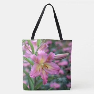 Bolso De Tela Bálsamo de abeja oriental del rosa del lirio de
