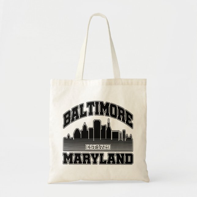 Bolso De Tela Baltimore, Maryland (Frente)