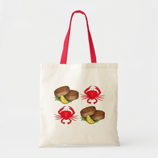 Bolso De Tela Baltimore Maryland Crabs Crabakes Crabakes Crab Fo (Frente)